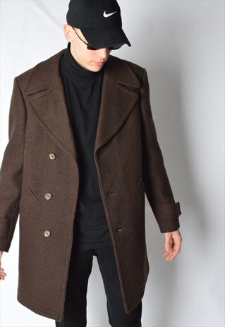 VINTAGE 70S BROWN WOOL WINTER COAT