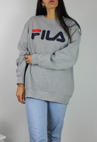 VINTAGE FILA SWEATSHIRT W SPELL OUT LOGO FRONT