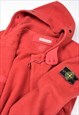 VINTAGE 1989 STONE ISLAND MONTGOMERY DUFFLE COAT IN RED