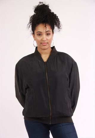 VINTAGE BLACK SILK JACKET