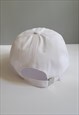 WHITE GRAPHIC VINTAGE COTTON BASEBALL ADJUSTABLE CAP 