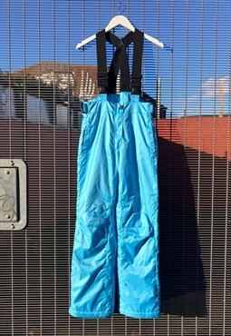 vintage SKI SALOPETTES Wet and Dry ice blue Size S Y2K