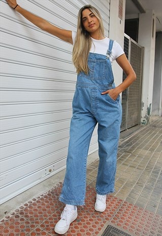 BLUE LONG DUNGAREES