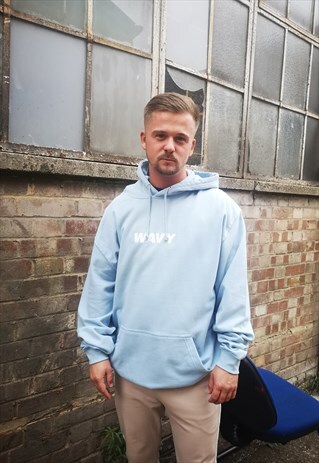 WAVY BABY BLUE HOODIE