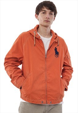 Vintage POLO RALPH LAUREN Jacket Hooded Orange