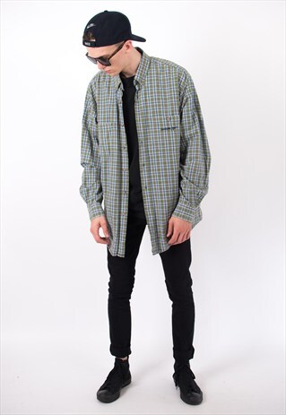 VINTAGE 90S CHECK REEBOK LONG SLEEVE SHIRT