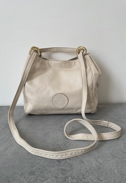 Bally Cream Leather Shoulder bag / Cross Body Bag