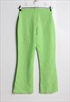VINTAGE Y2K STRETCH FLARE FIT TROUSERS LOW RISE GREEN