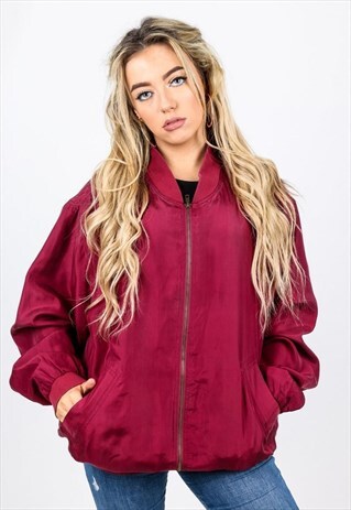 VINTAGE SILK BOMBER JACKET J44