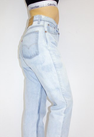 VINTAGE TIE DYE BLEACHED 501 LONG LEG LEVI'S