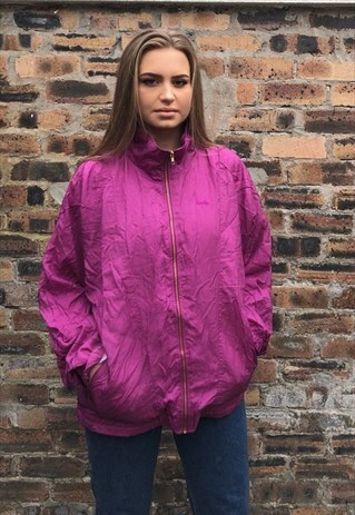 VINTAGE OVERSIZED UNISEX SHELL JACKET PINK/PURPLE
