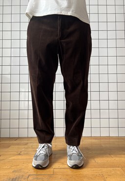 Vintage POLO RALPH LAUREN Corduroy Pants Cropped 90s Brown