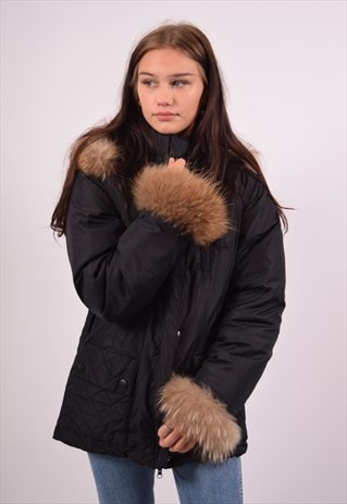 VINTAGE ASICS PADDED JACKET BLACK