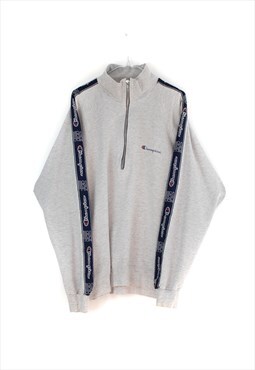 Vintage Champion zip up Sweatshirt in Grey M