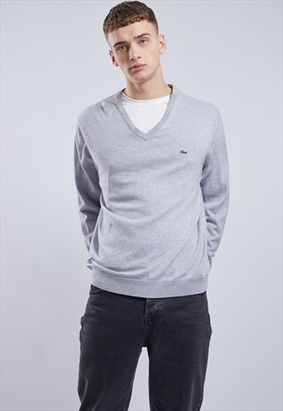 VINTAGE LACOSTE V-NECK JUMPER