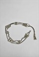 70'S VINTAGE SILVER CHROME METAL CHAIN LINK BELT