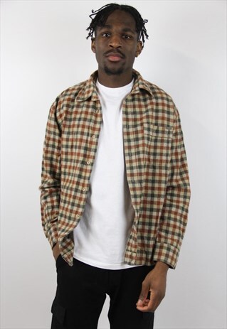 VINTAGE CALVIN KLEIN CHECK FLANNEL SHIRT