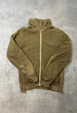 Vintage L. L. Bean Knitted Cardigan Patterned Zip Up Sweater