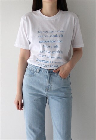 SOMEWHERE LETTERING T-SHIRTS