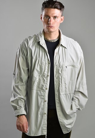 COLUMBIA MULTI-POCKET WINDBREAKER SHIRT