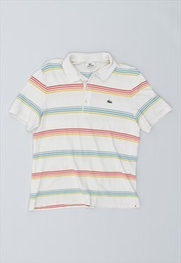 Vintage 90's Lacoste Polo Shirt Stripes White