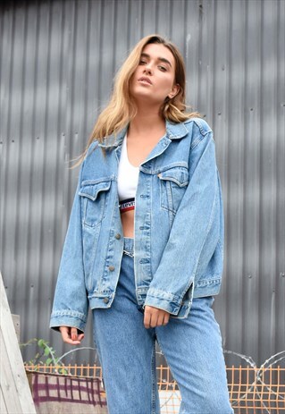 90S LEVI STRAUSS MID BLUE ORANGE TAB CLASSIC TRUCKER JACKET