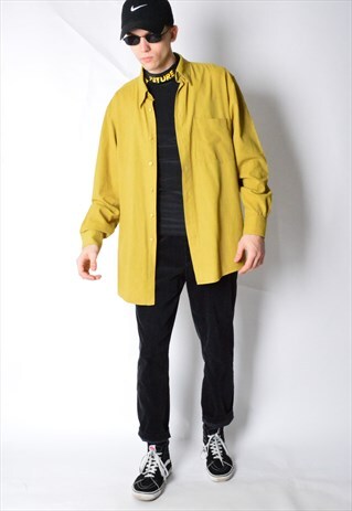 VINTAGE 90S MUSTARD YELLOW LONG SLEEVE SHIRT