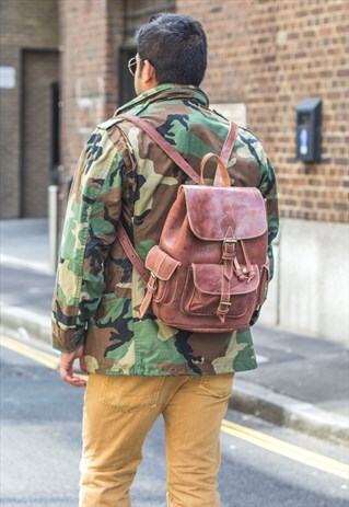 NATURAL COCO LEATHER RUCKSACK BACKPACK