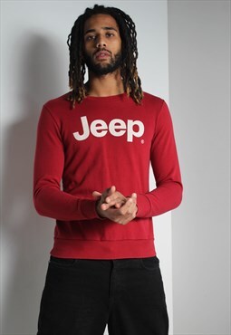 Vintage Jeep Logo Sweatshirt Red