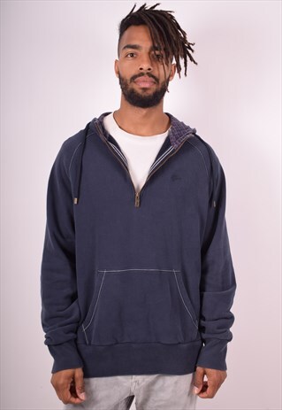 NIKE MENS VINTAGE HOODIE JACKET XL BLUE 90S