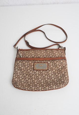 VINTAGE BROWN DKNY SHOULDER BAG