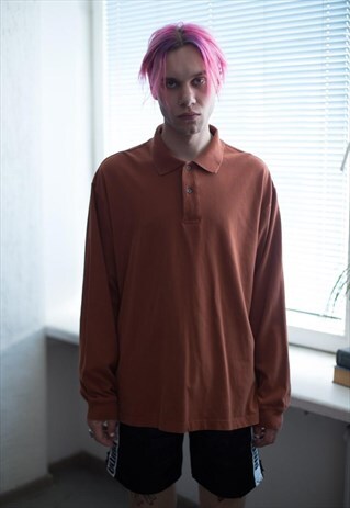 VINTAGE 90'S BROWN COTTON JUMPER