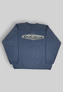 Quiksilver Spellout Oversized Sweatshirt in Grey