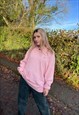 VINTAGE LYLE AND SCOTT EMBROIDERED PINK KNITTED JUMPER