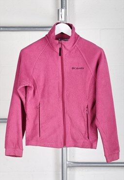 Vintage Columbia Fleece in Pink Zip Up Hiking Jumper XS