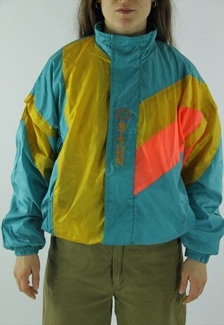 90'S RETRO TRACK JACKET TURQUOISE