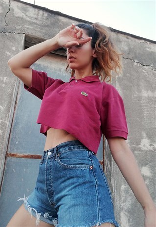 LACOSTE VINTAGE CROP T-SHIRT