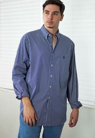 VINTAGE POLO RALPH LAUREN LOGO SHIRT 90S X 10.3