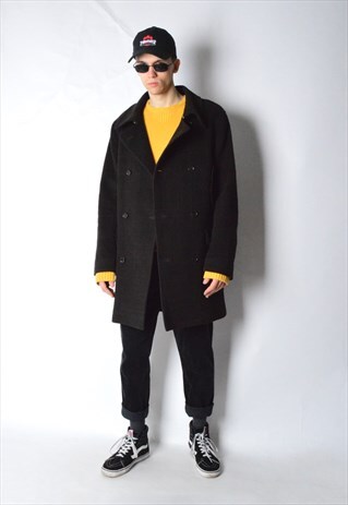 BROWN CASHMERE WOOL BLEND TOMMY HILFIGER COAT