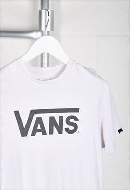 Vintage Vans T-Shirt in White Short Sleeve Lounge Tee XS