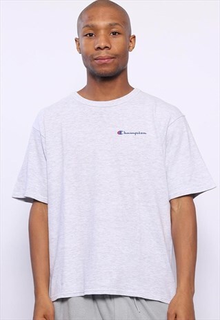 VINTAGE CHAMPION LOGO T-SHIRT GREY