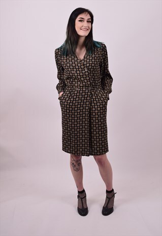 VINTAGE 80'S DOES 40'S PEPLUM STYLE DRESS SIZE 10 TO 12
