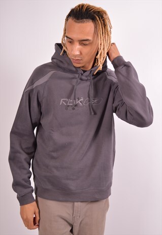 VINTAGE REEBOK HOODIE JUMPER GREY