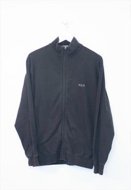 Vintage Ralph Lauren zip up sweatshirt in black. Best fits M