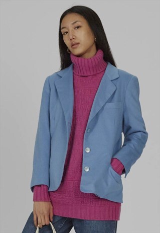 VINTAGE 90'S OVERSIZED POWDER BLUE VALENTINO BLAZER