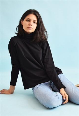 90'S RETRO MINIMALIST GRUNGE TURTLENECK TOP