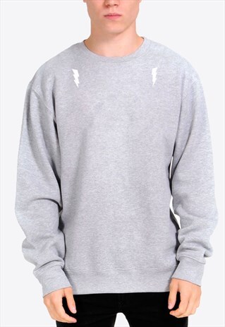 GREY BOLT (WHITE) SWEATSHIRT