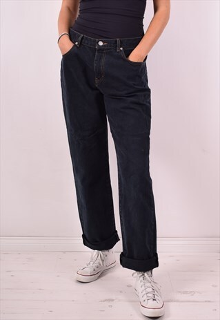 CALVIN KLEIN WOMENS VINTAGE JEANS W34 L32 BLACK 90S