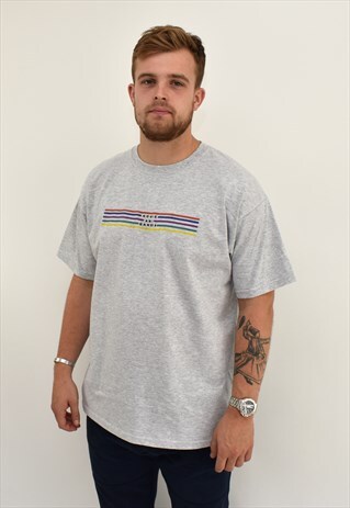 G&G UNISEX HEATHER GREY LINO TEE