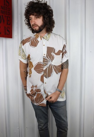 VINTAGE CRAZY PATTERN OVERSIZED SHORT SLEEVED SHIRT